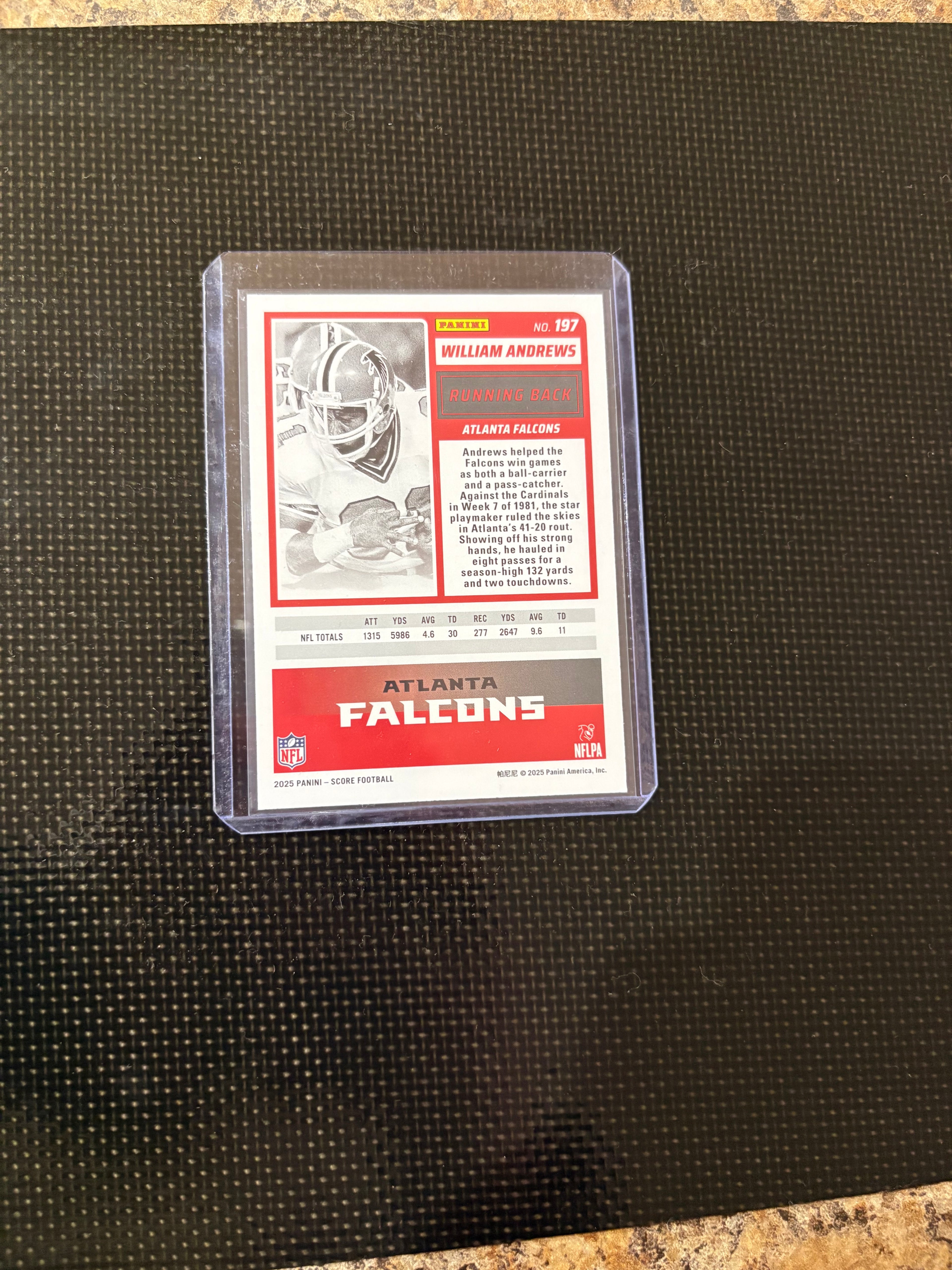 Panini Score card