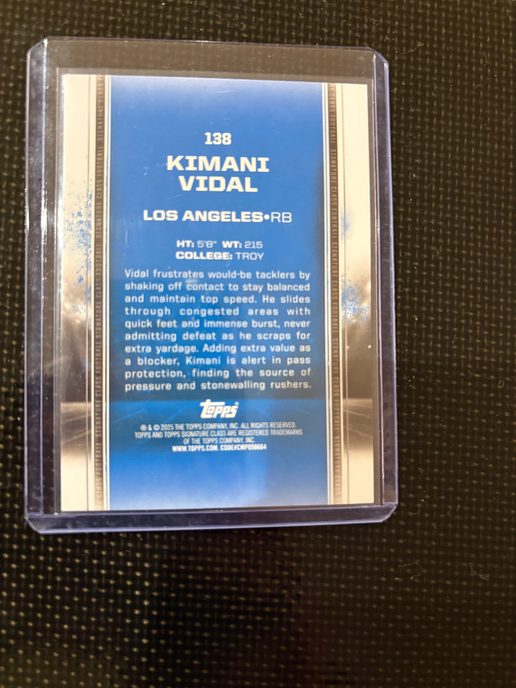Topps signature card